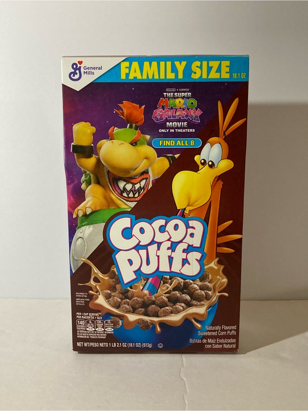 Cocoa Puffs Bowser Jr Cereal Box
